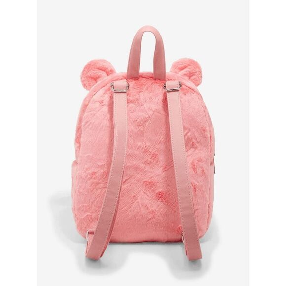 COPY - Gloomy Bear by Mori Chack Pink Furry Fuzzy Plush Mini Backpack - Picture 3 of 4